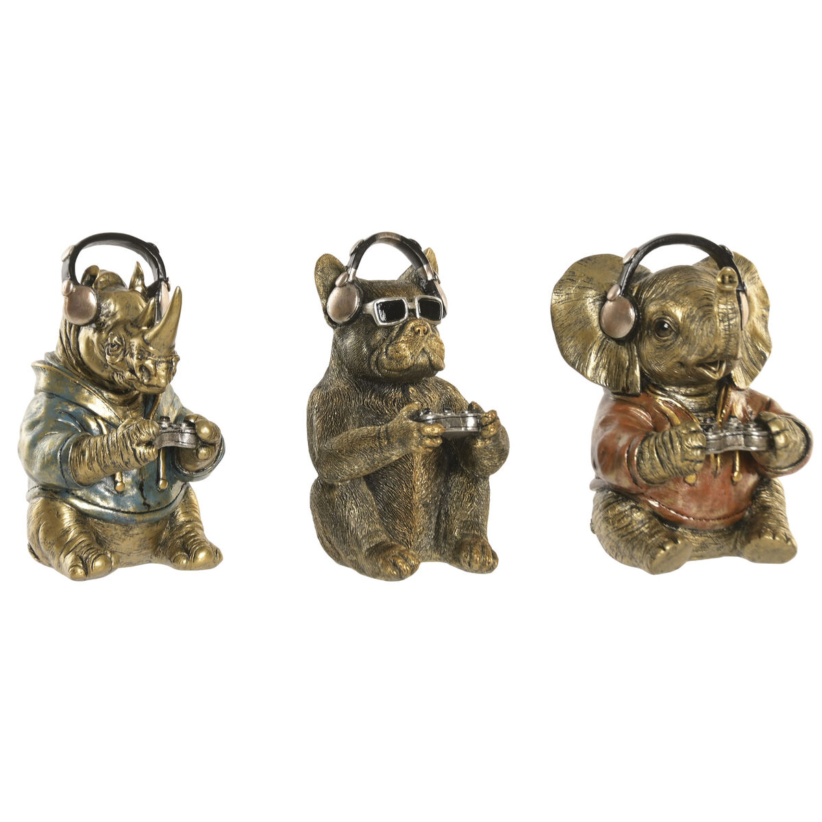 Decoratieve figuren Home ESPRIT Multicolour Loft (3 Stuks)