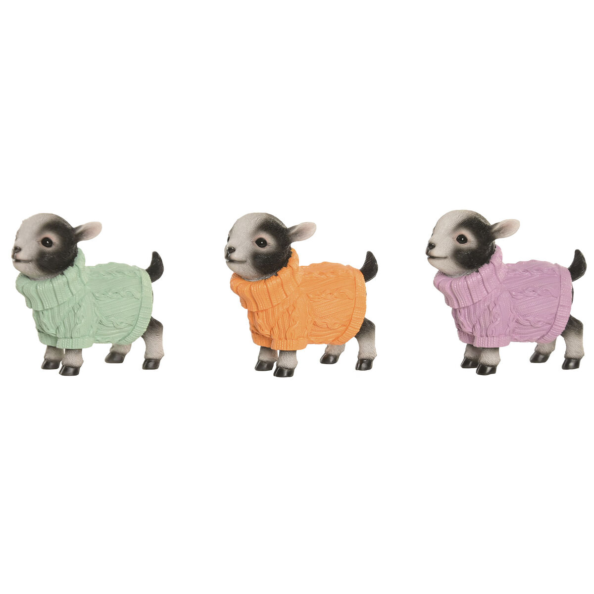 Decoratieve figuren Home ESPRIT Multicolour Schaap Shabby Chic (3 Stuks)