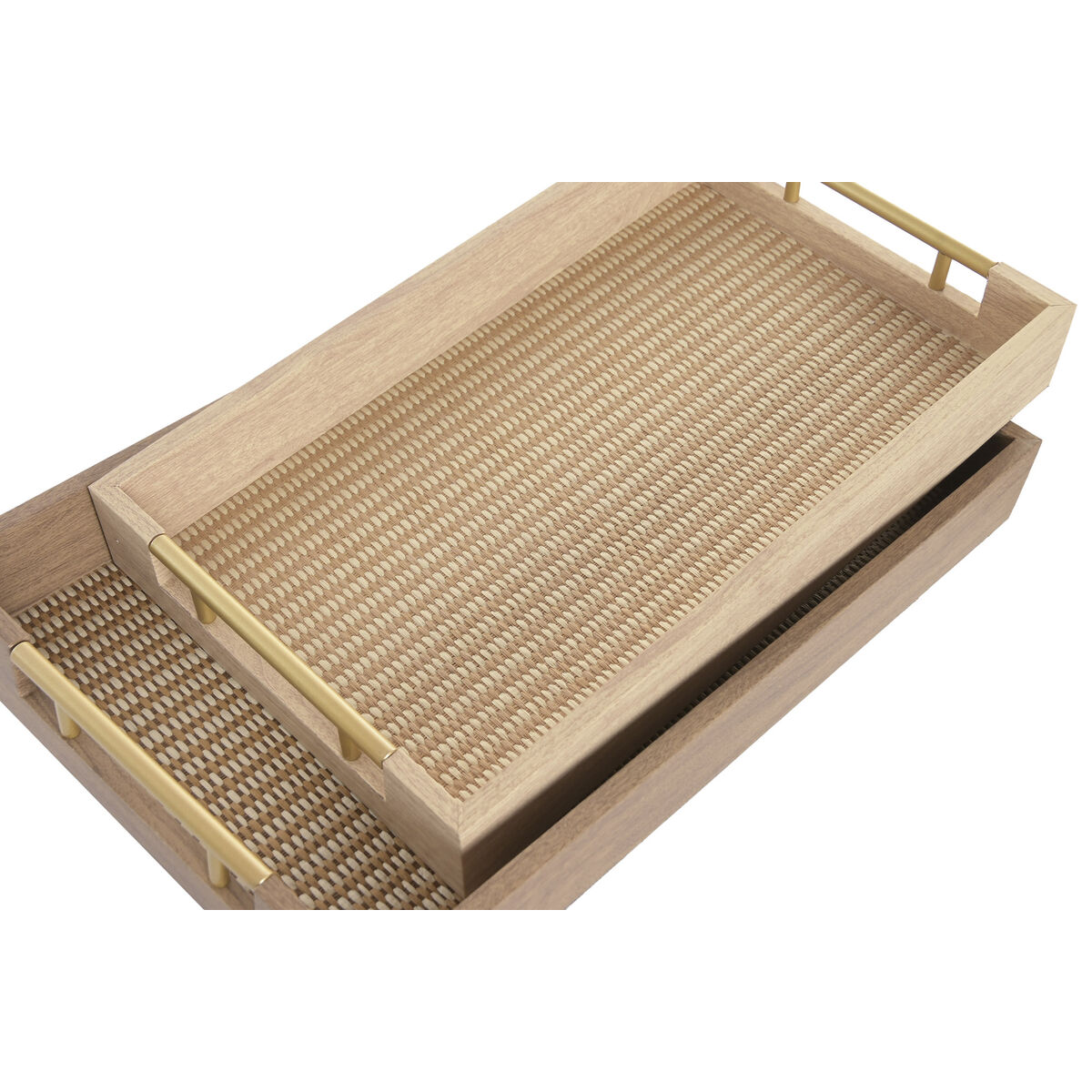 Set van trays Home ESPRIT Bruin Natuurlijk Traditioneel