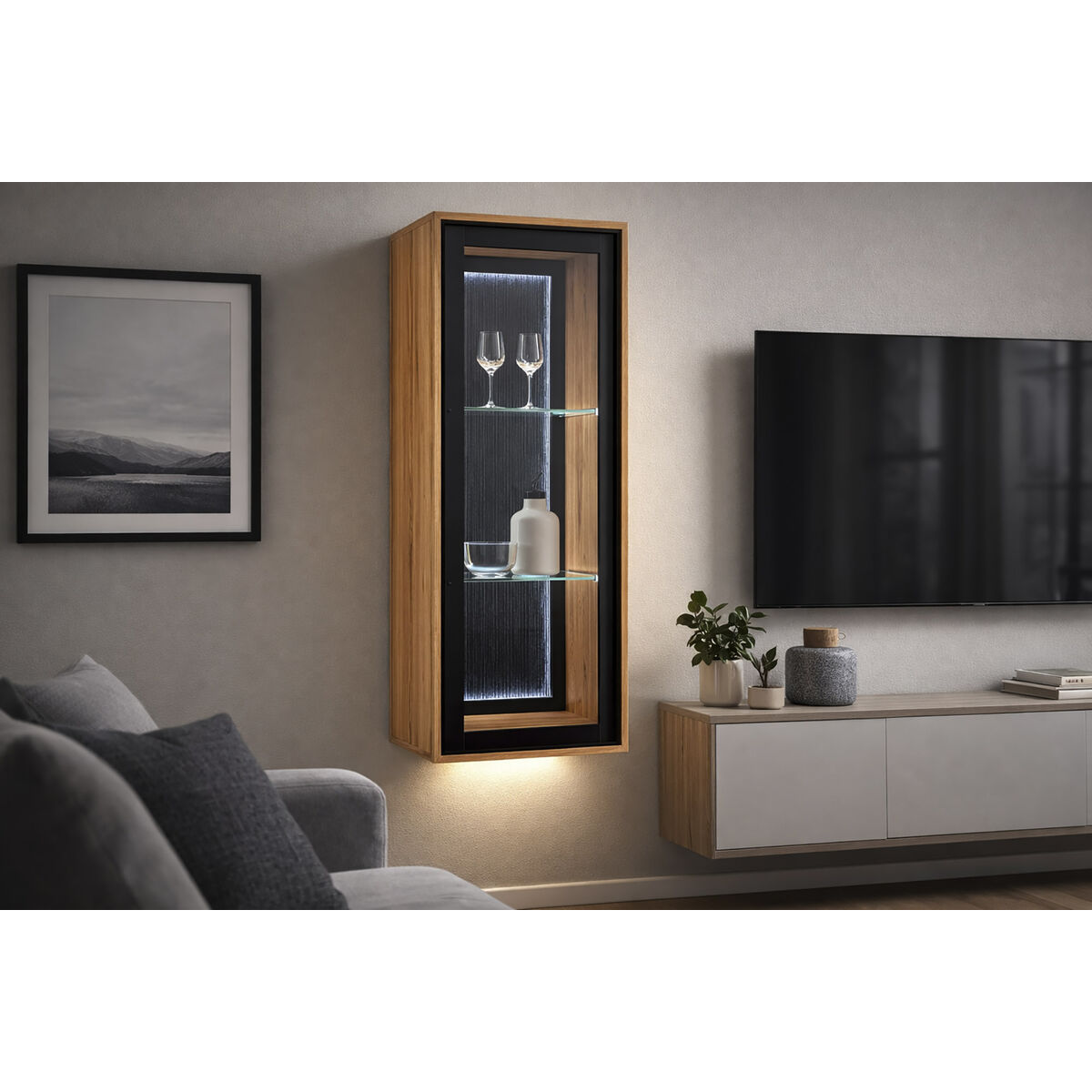 Display Standaard Home ESPRIT Kristal Acacia 40 x 40 x 115 cm