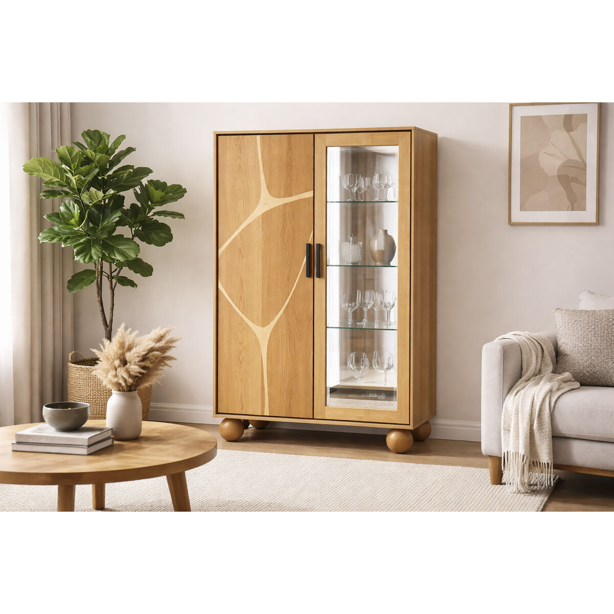 Display Standaard Home ESPRIT Kristal Acacia 100 x 40 x 150 cm
