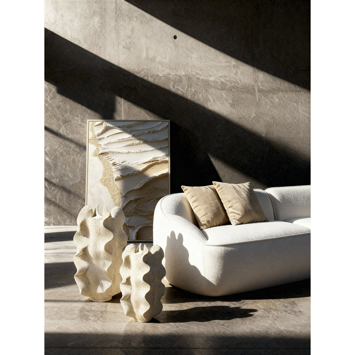 Vaas Home ESPRIT Beige Hars Shabby Chic 27 x 27 x 62 cm