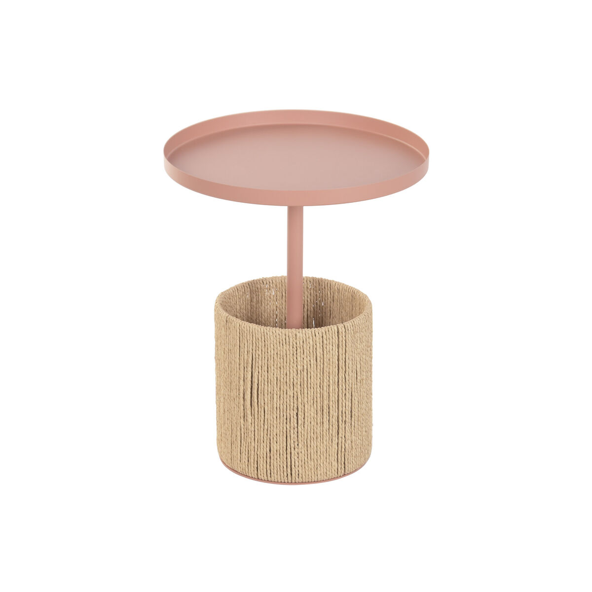 Bijzettafel Home ESPRIT Bruin Licht Roze 40 x 40 x 50 cm