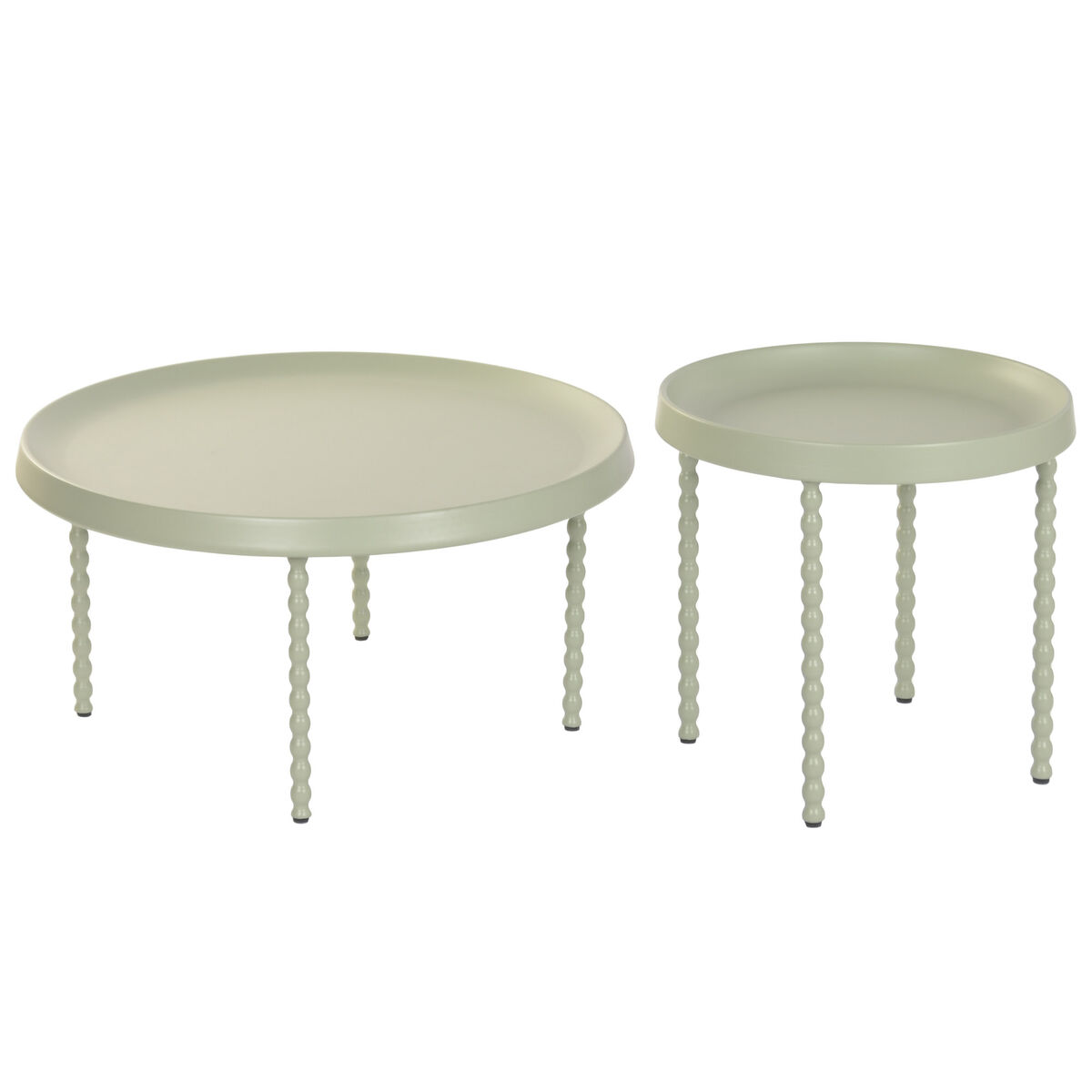 Set van 2 tafels Home ESPRIT Groen 75 x 75 x 39 cm