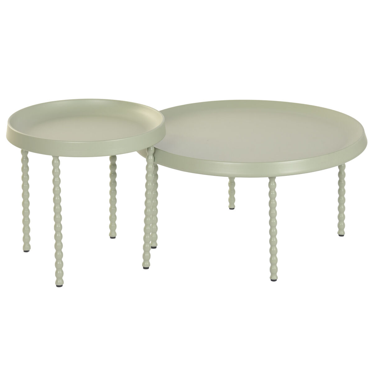 Set van 2 tafels Home ESPRIT Groen 75 x 75 x 39 cm