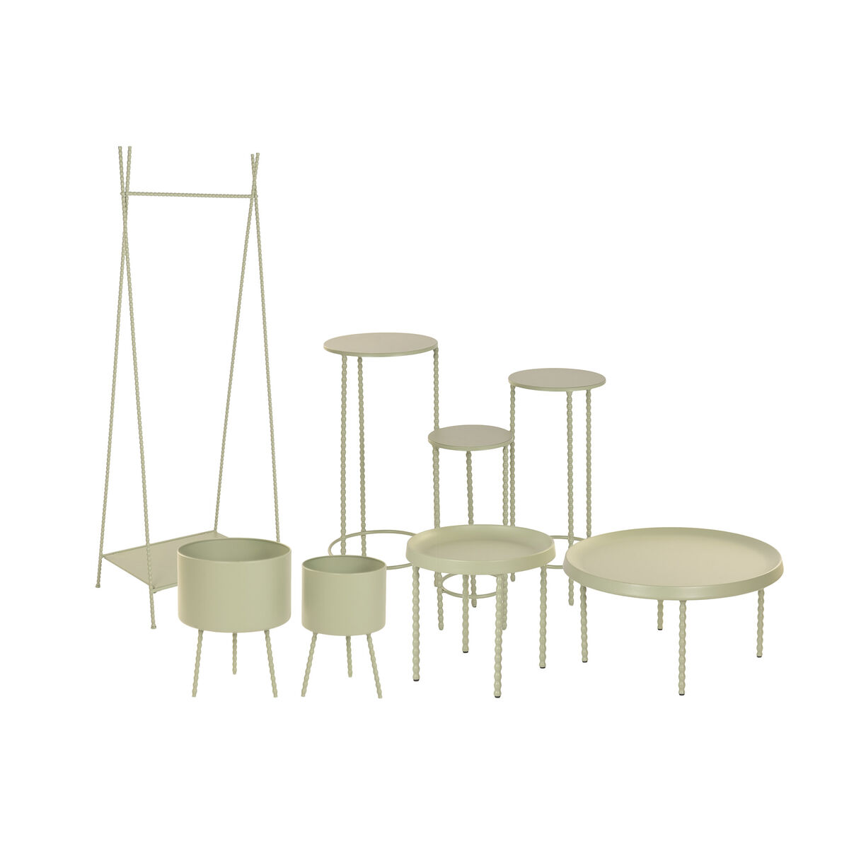 Set van 2 tafels Home ESPRIT Groen 75 x 75 x 39 cm