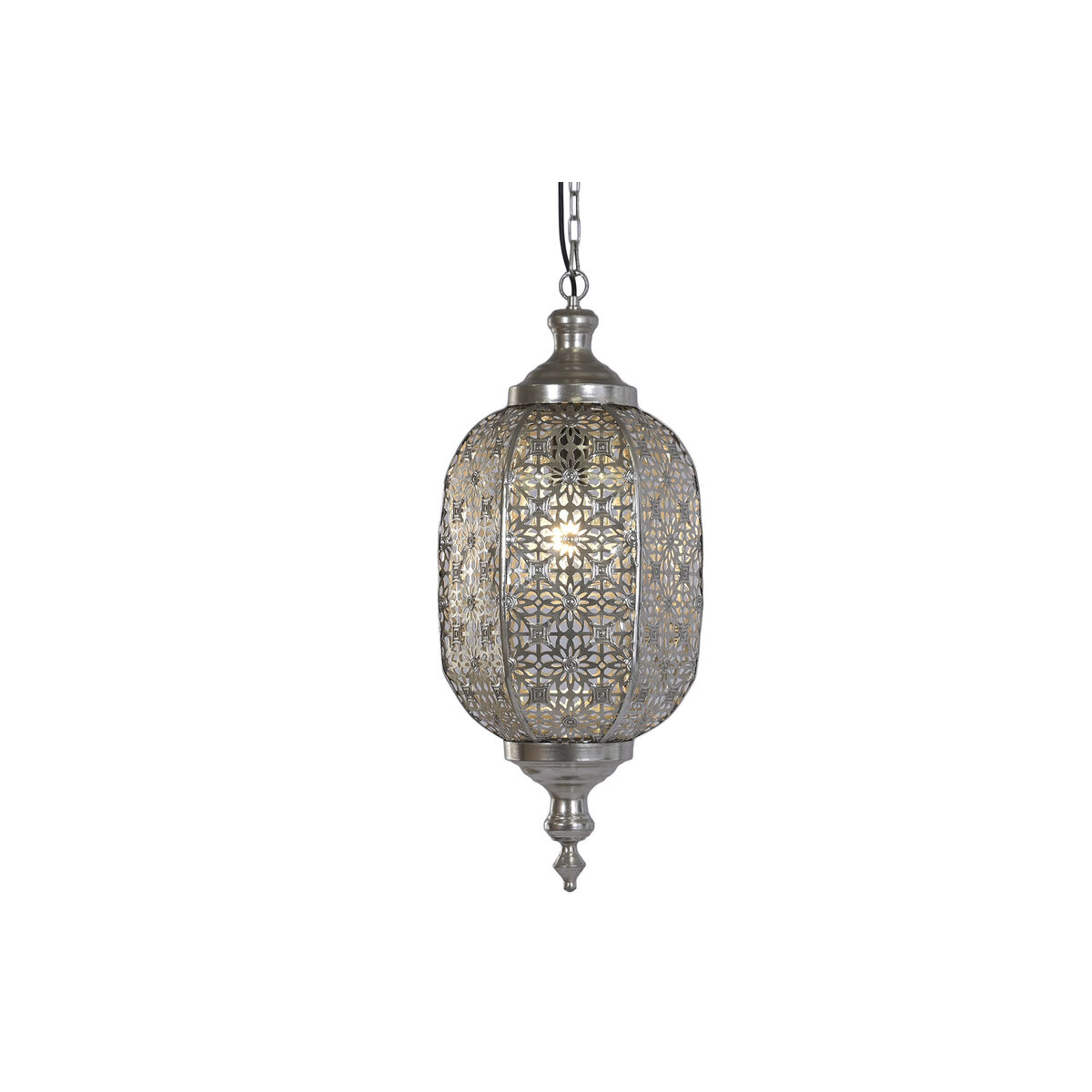 Plafondlamp Home ESPRIT Zilverkleurig Metaal 50 W 28 X 28 X 140 CM