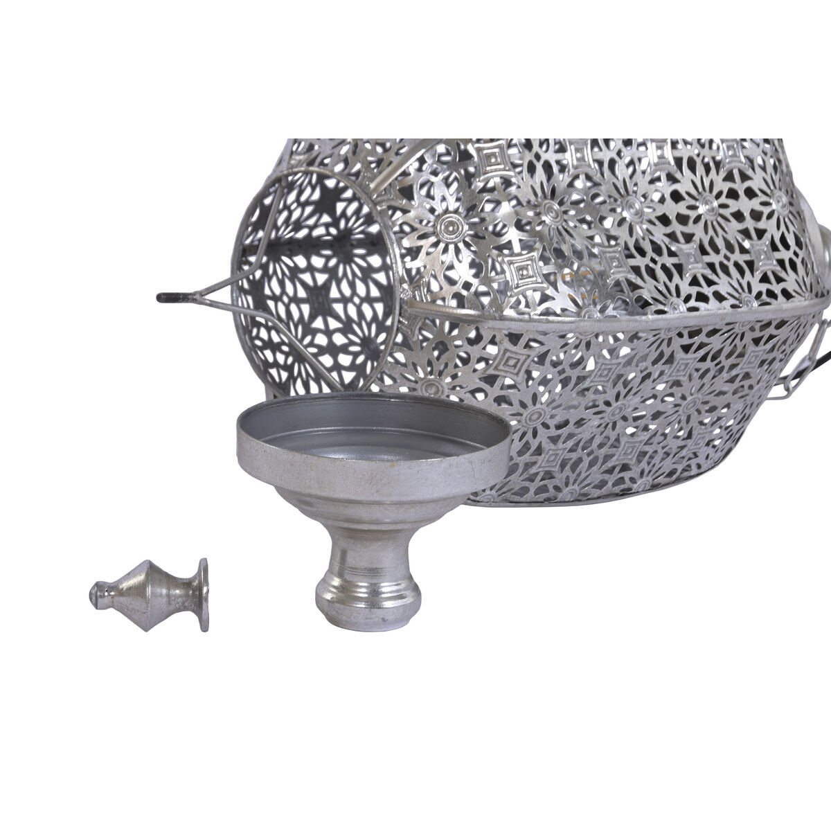 Plafondlamp Home ESPRIT Zilverkleurig Metaal 50 W 28 X 28 X 140 CM