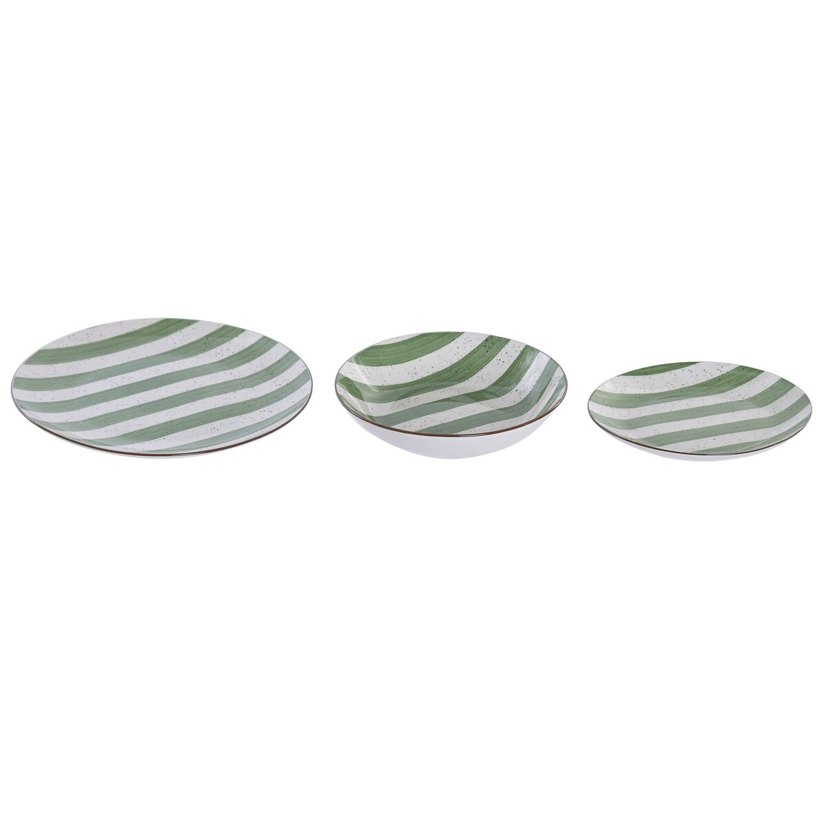 Dinnerware Set Home ESPRIT Green Porcelain Mediterranean 18 Pieces, view 3
