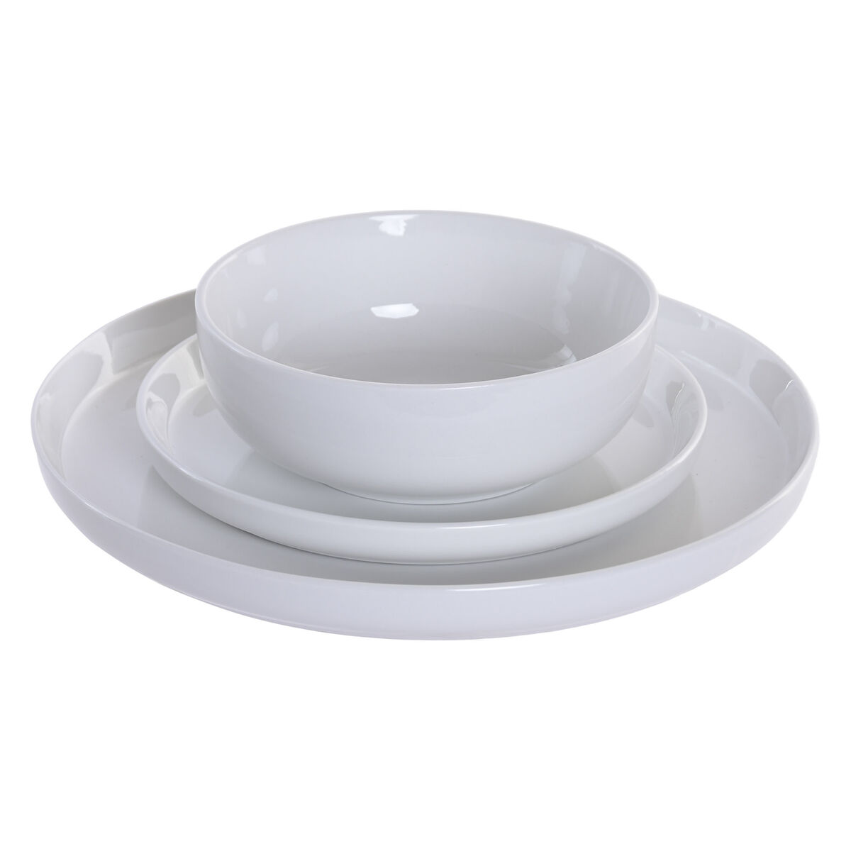 Dinnerware Set Home ESPRIT White Porcelain Modern 18 Pieces, view 3