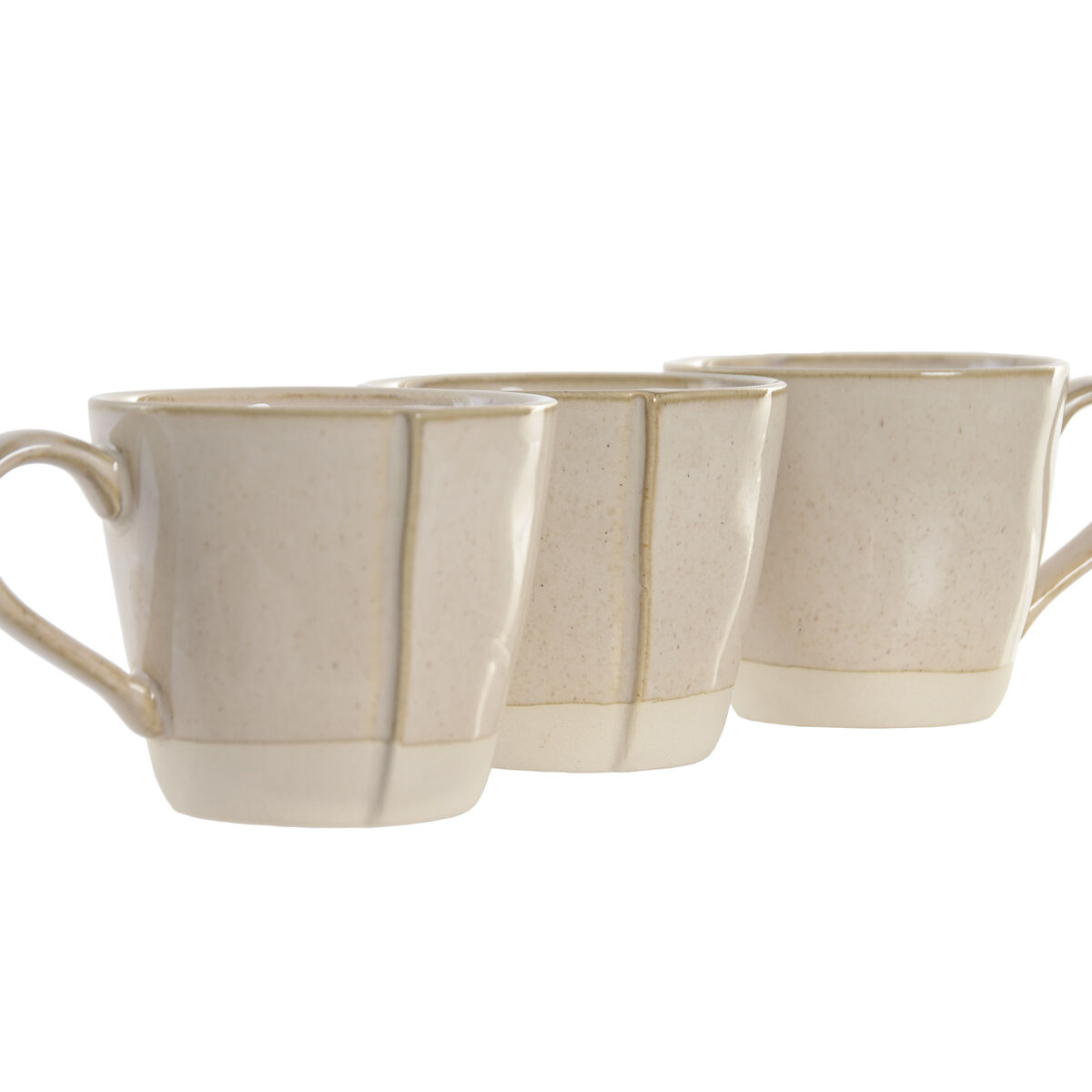 Set of Mugs Home ESPRIT Beige Urban 160 ml, view 3