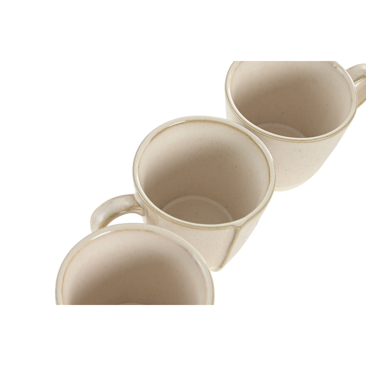 Set of Mugs Home ESPRIT Beige Urban 160 ml, view 4