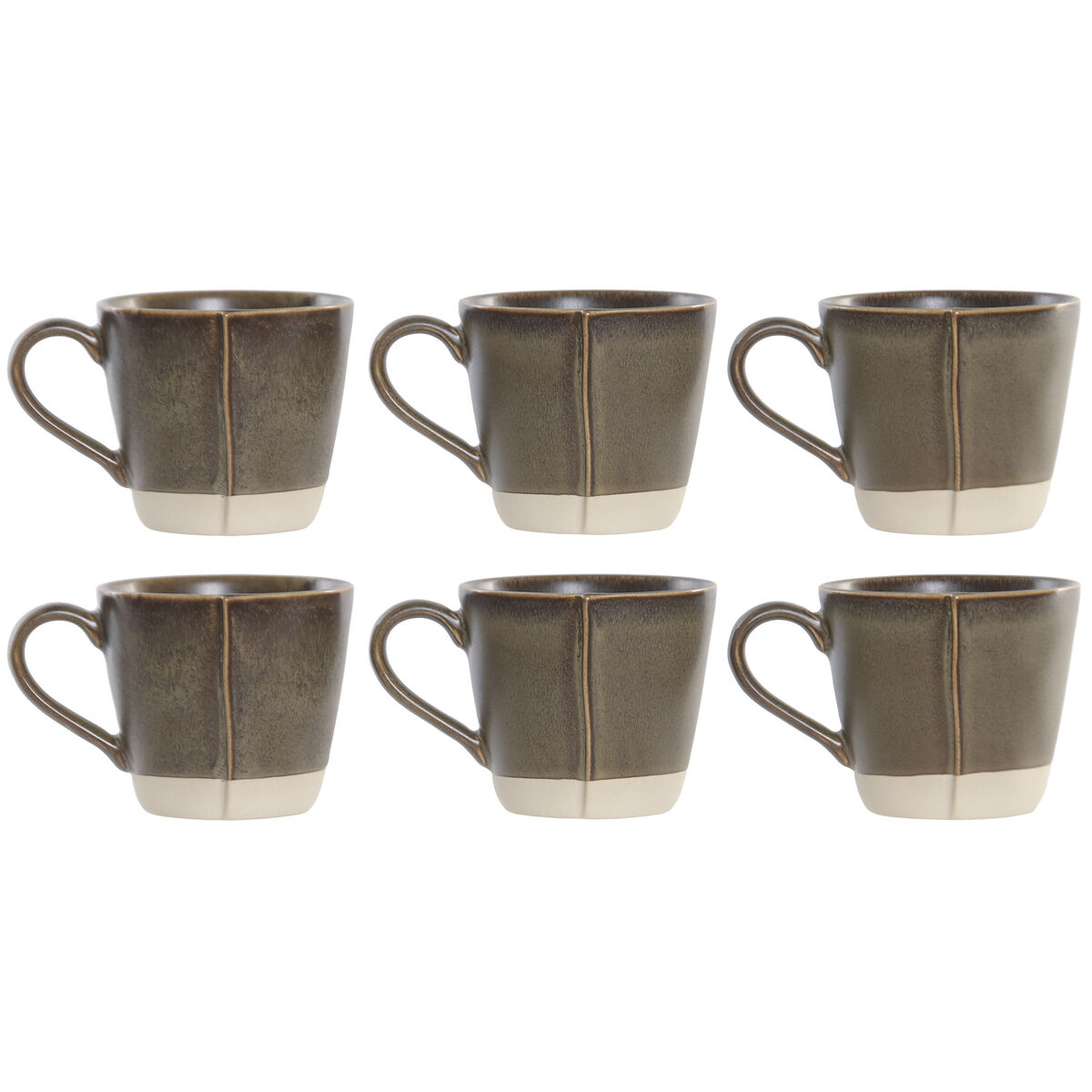 Set of Mugs Home ESPRIT Green Urban 160 ml, view 2