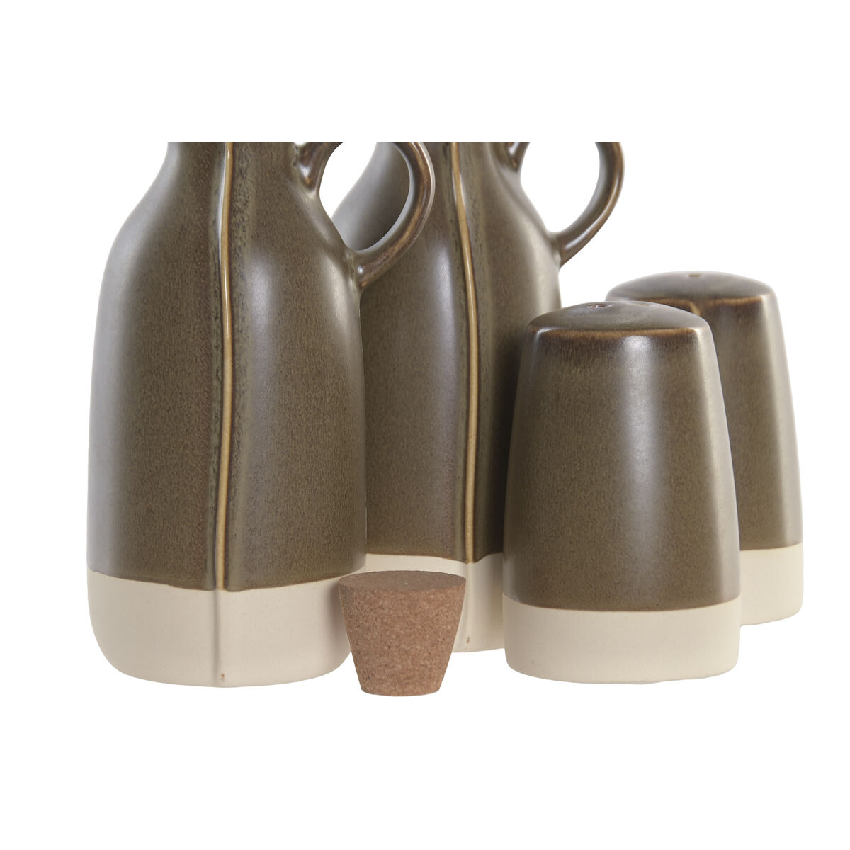 Oil and Vinegar Set Home ESPRIT Green Acacia Stoneware Urban 19 x 16 x 22,5 cm, view 3