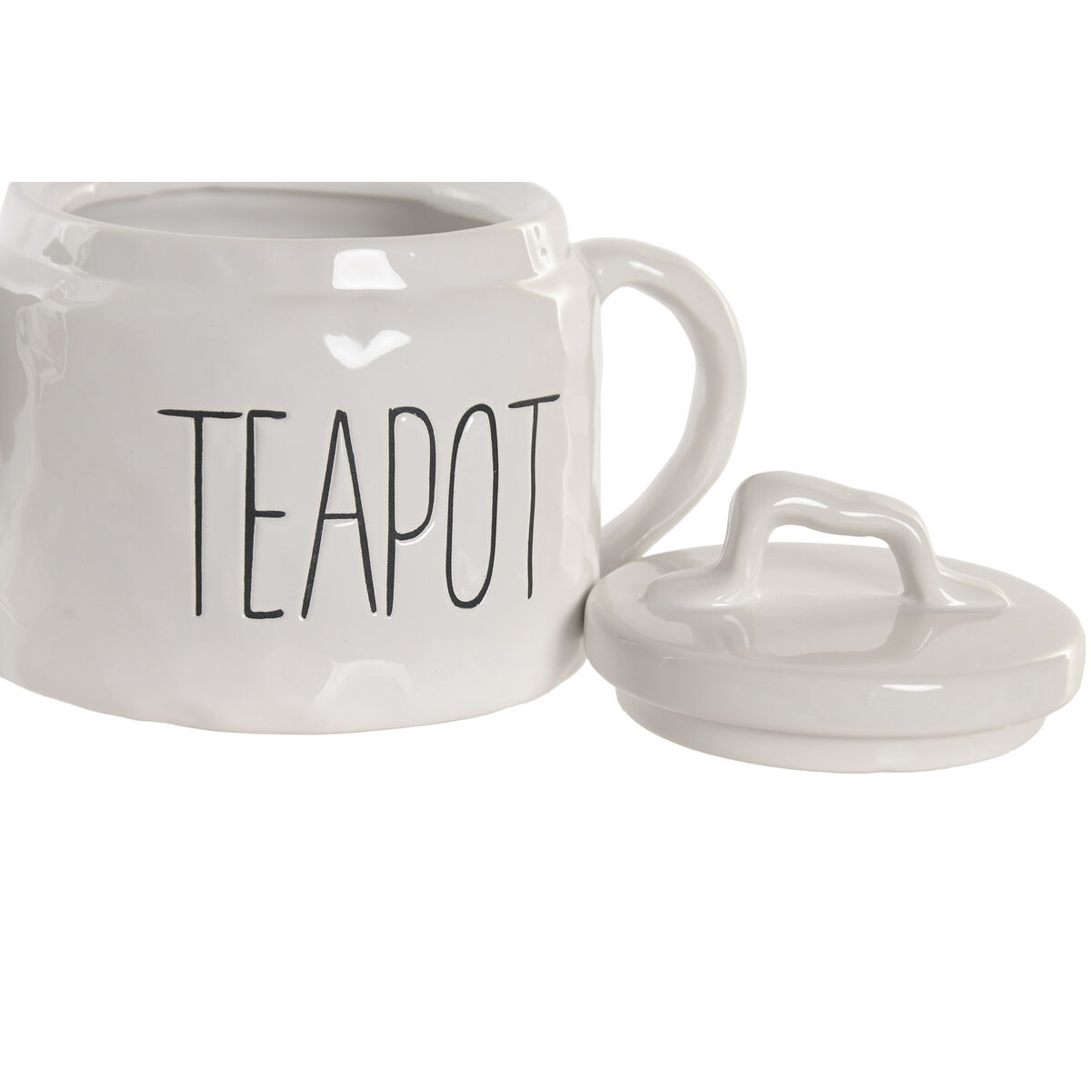 Teapot Home ESPRIT White Porcelain 600 ml, view 2