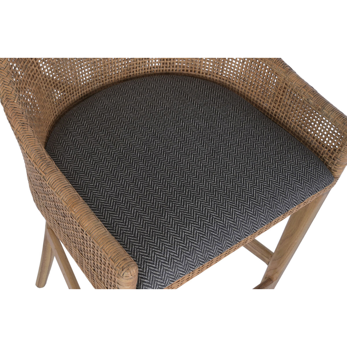 Kruk Home ESPRIT Bruin Grijs Rotan 51 X 52 X 100 CM