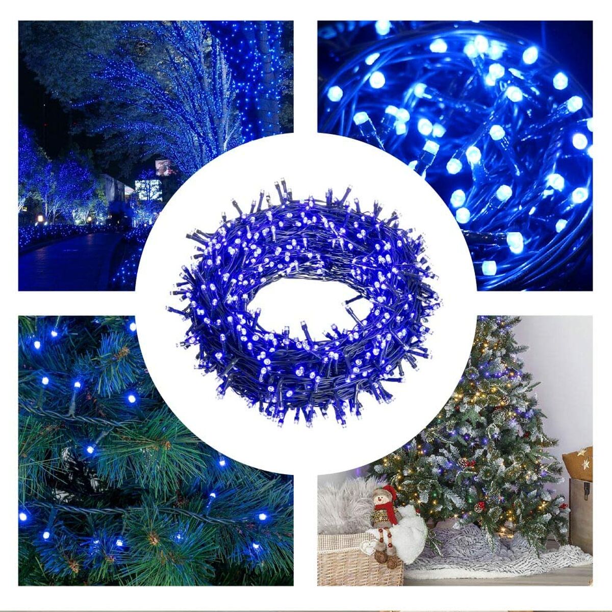 Wreath of LED Lights 3,6 W Blue White 5 m 14 x 10 x 12 cm