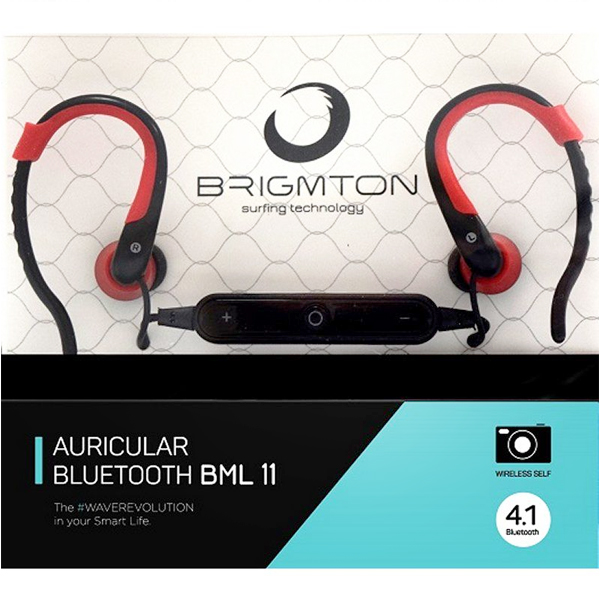 Auriculares Bluetooth con Micrófono BRIGMTON BML-11-R Rojo