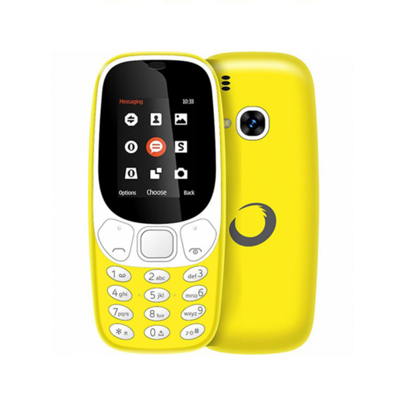 Mobile phone BRIGMTON 224388 Bluetooth Dual SIM Micro SD 1.7" Yellow Rechargeable lithium battery