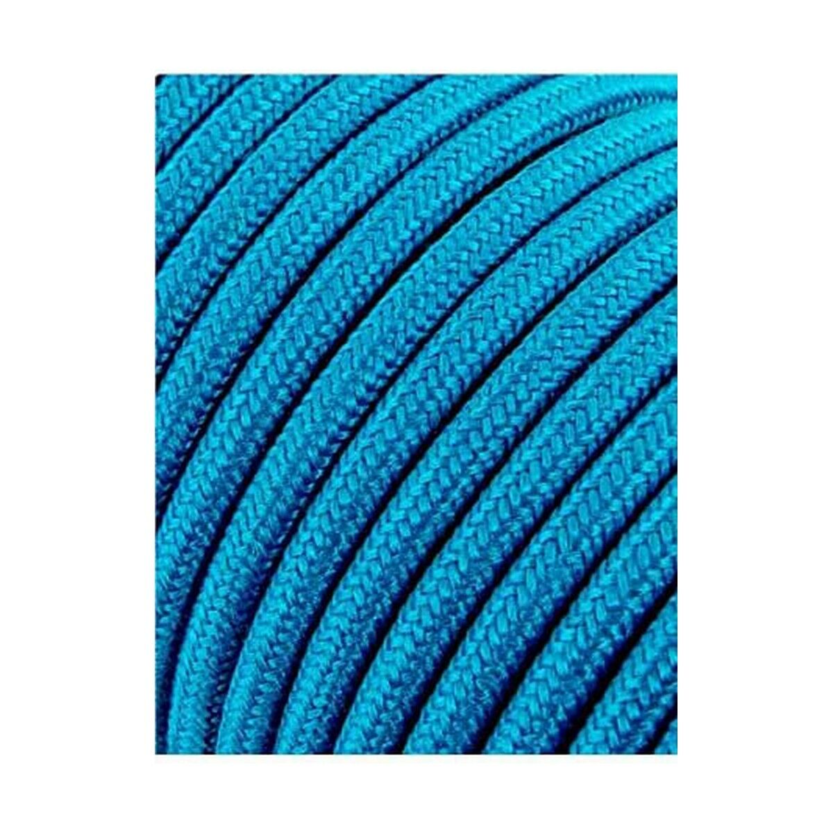Câble EDM C68 2 x 0,75 mm Bleu clair Textile 5 m