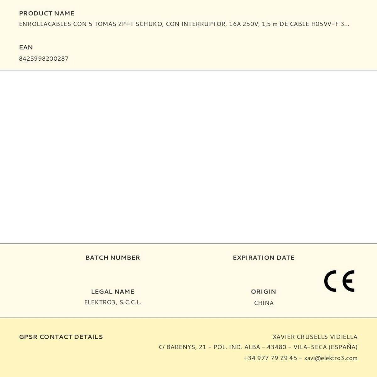 Picture of Circuit board EDM 20028 White 3680 W (1,5 m)