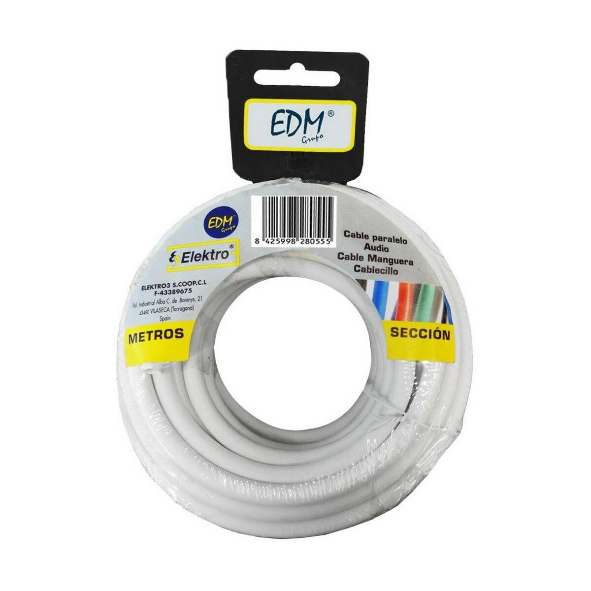 Câble EDM Blanc 15 m