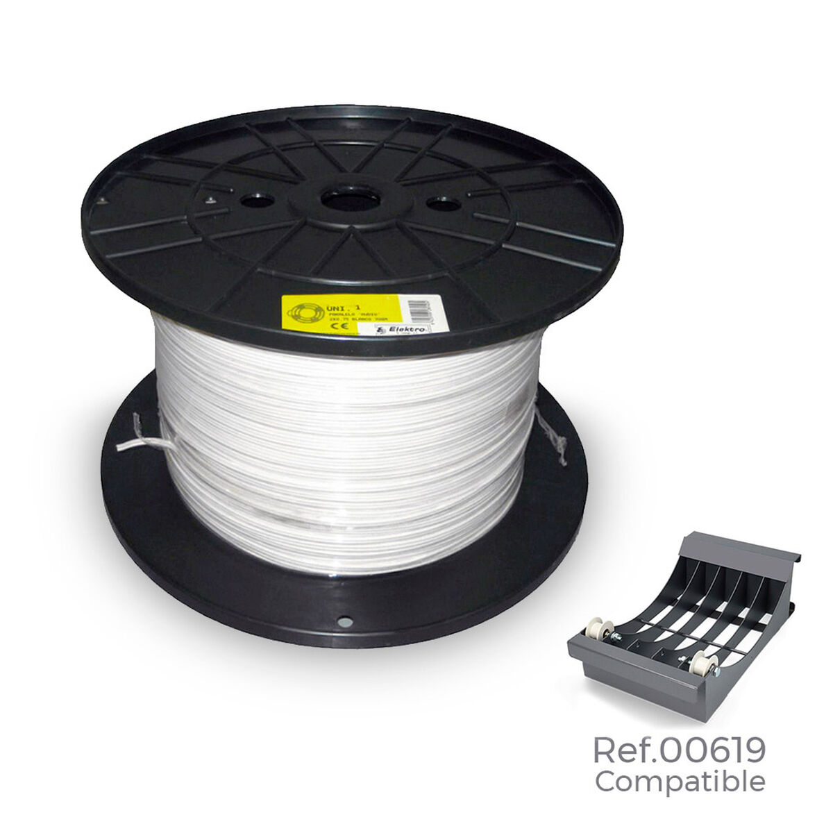 Câble d'Interface Parallèle Sediles 28916 2 x 0,75 mm Blanc 700 m Ø 400 x 200 mm