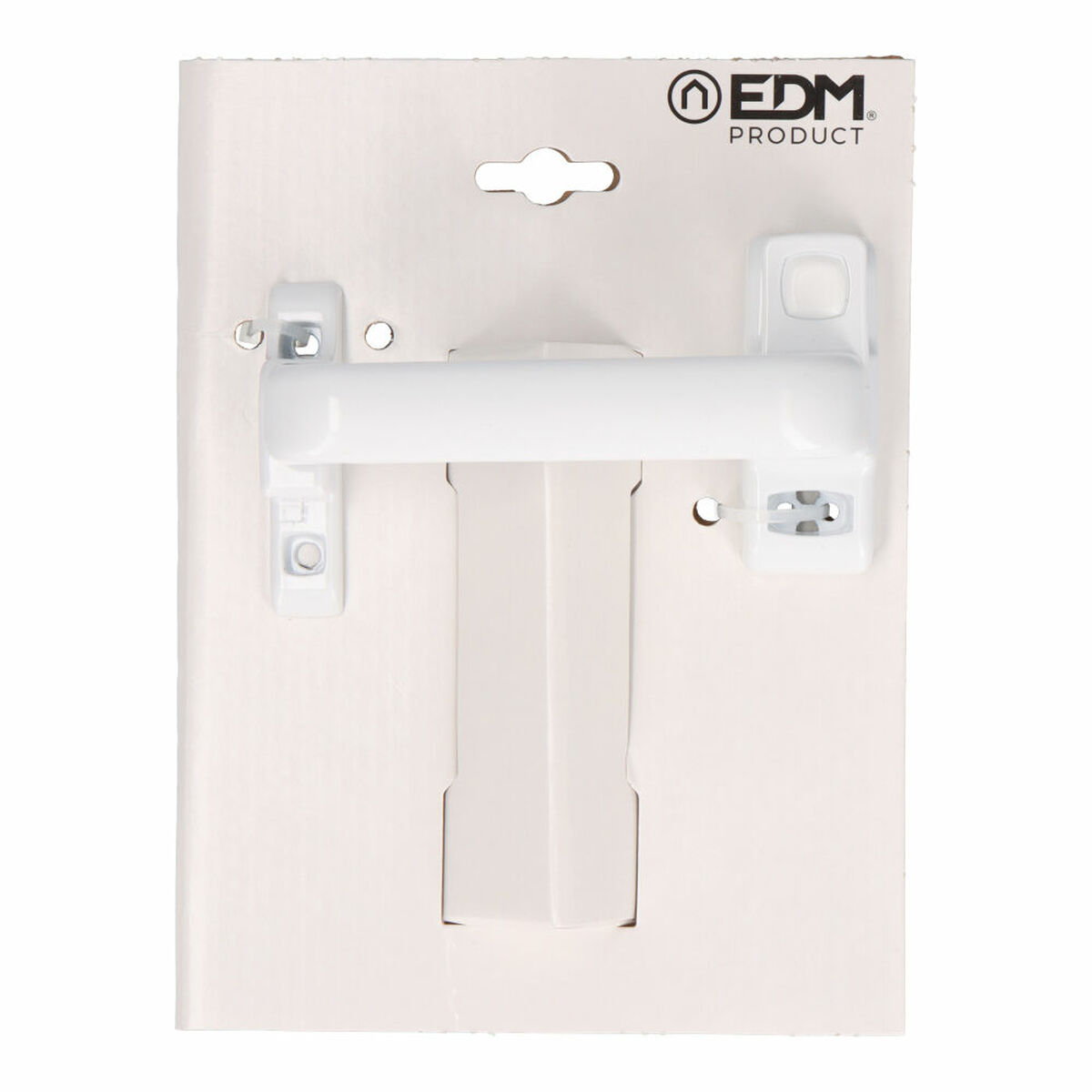 Manivelle EDM 6801 Fermeture à pression Blanc Aluminium Droite