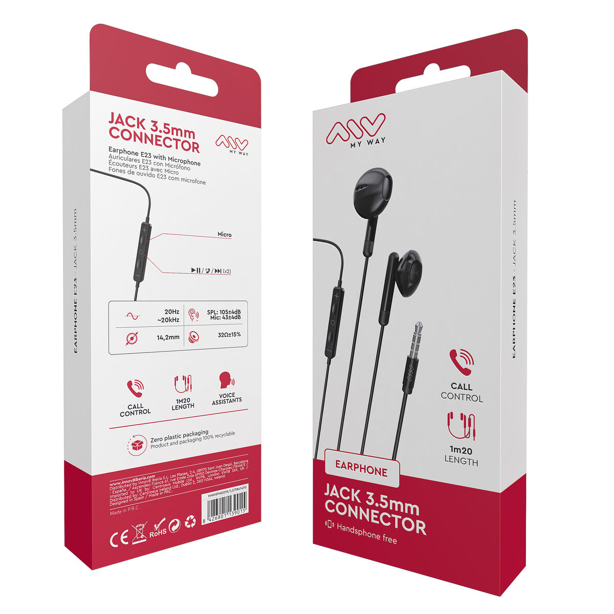 Picture of Headphones with Microphone Myway Black