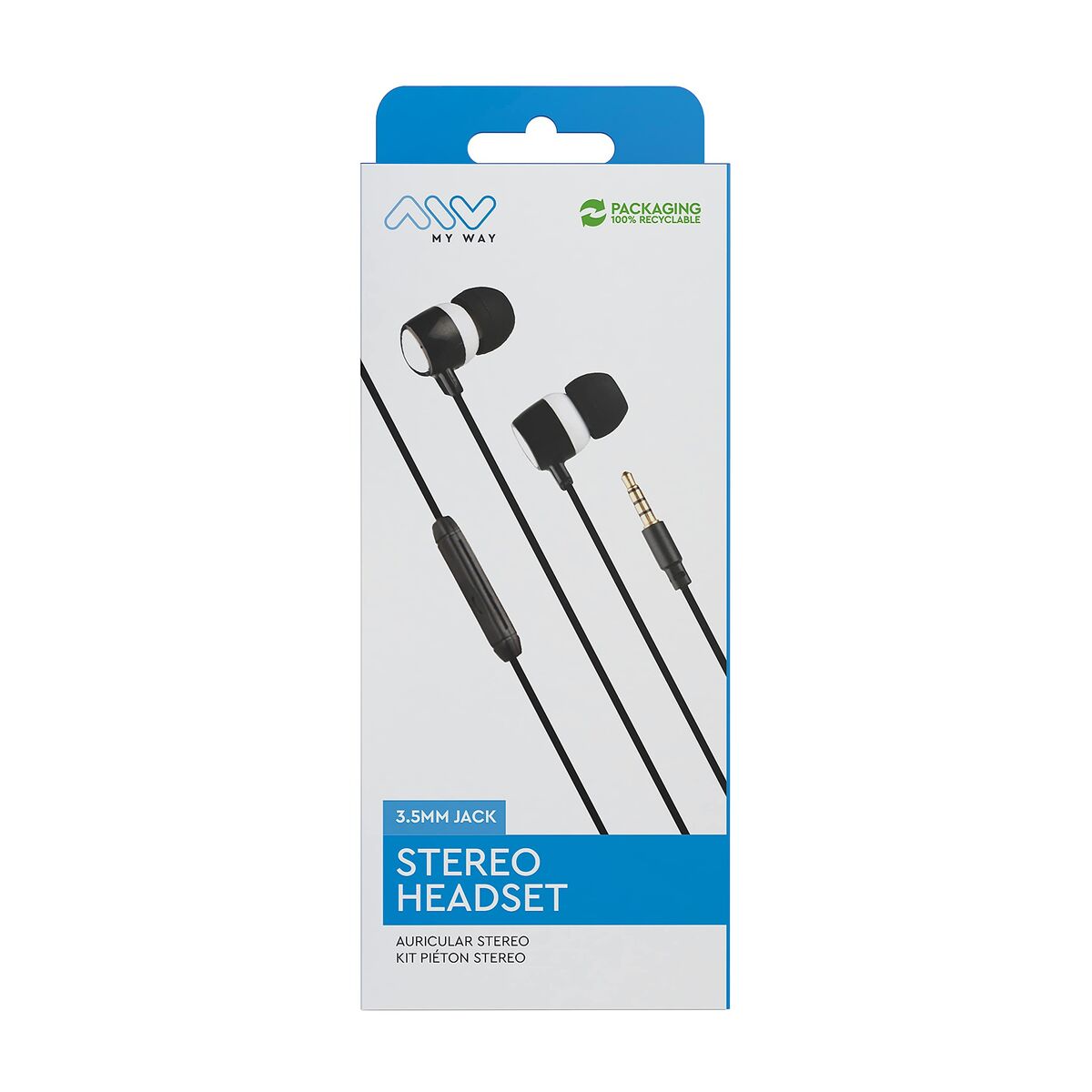 Bild von Headphones with Microphone Myway MWHPH0019 White Black