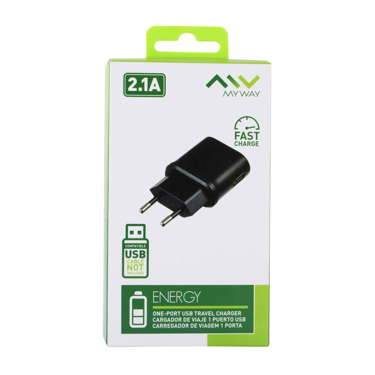 Picture of Wall Charger Myway Black 10 W