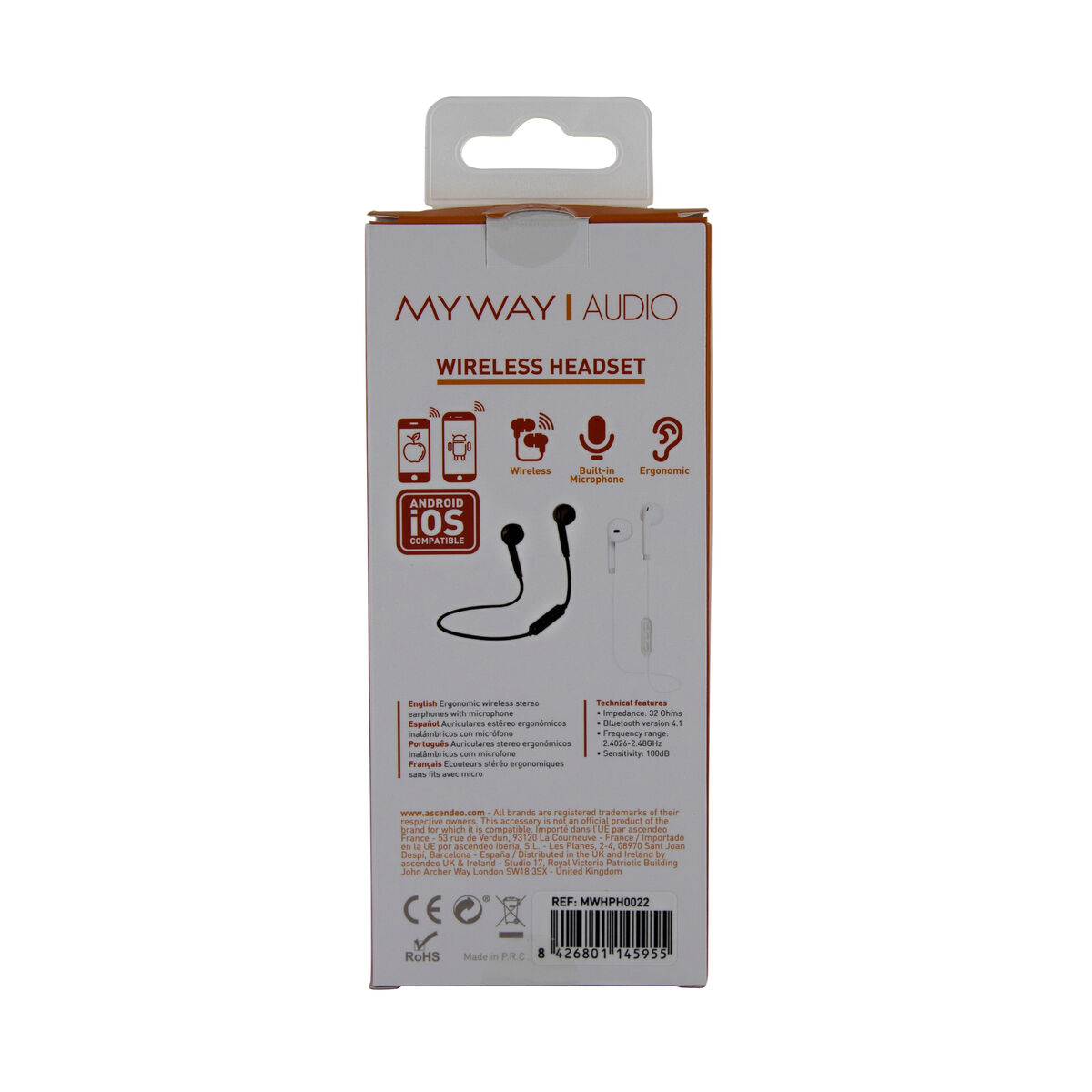 Picture of Headphones with Microphone Myway Black