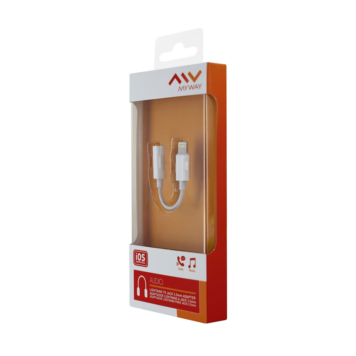 Audio Jack naar Lightning Kabel Myway MWADP0001- LTN01 Wit