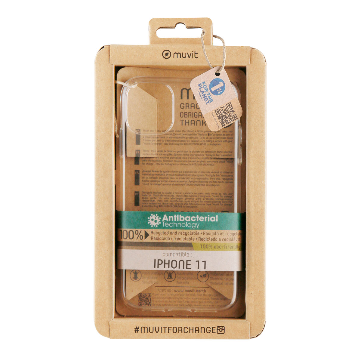 Image de Protection pour téléphone portable Muvit for Change iPhone 11 Transparent iPhone 11