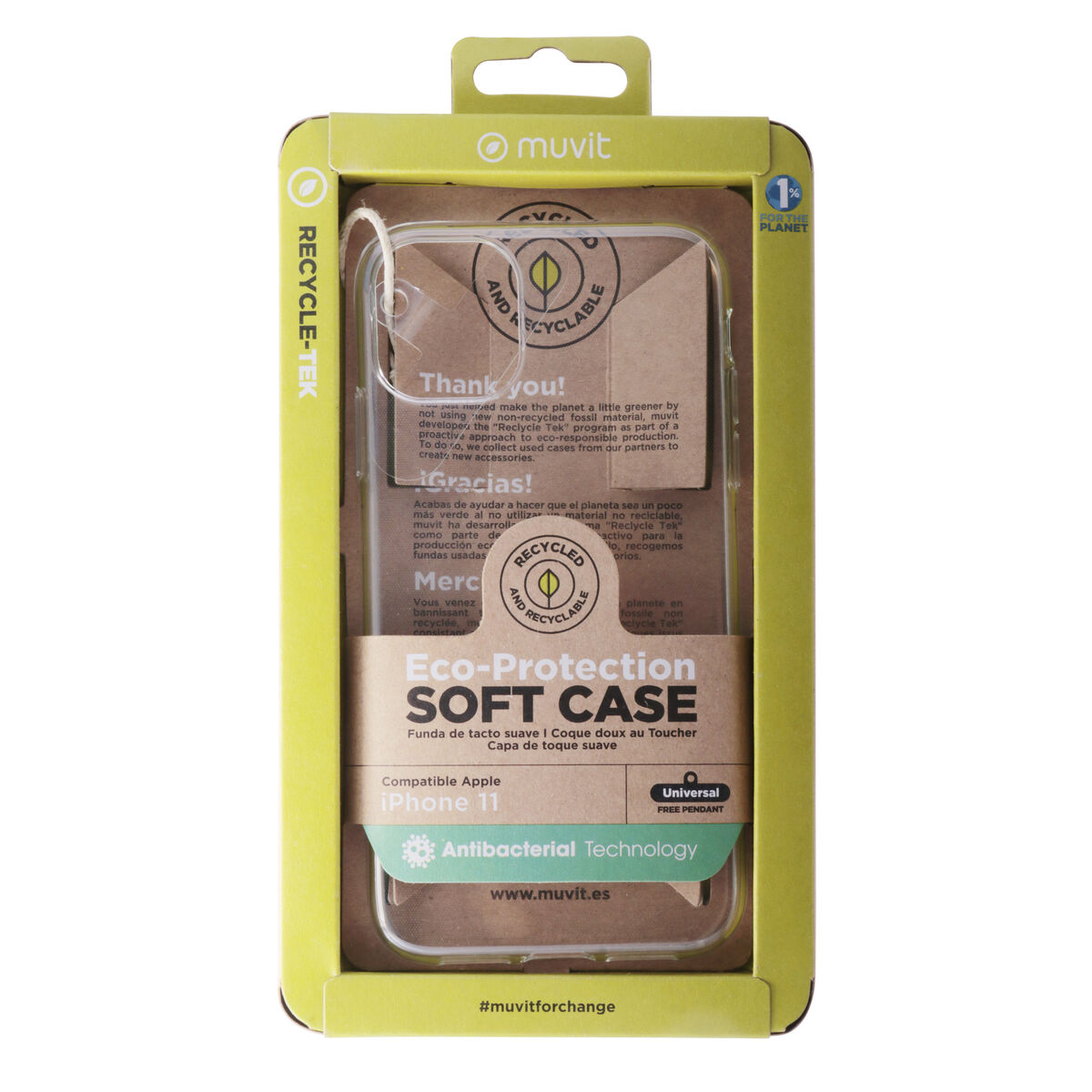 Image de Protection pour téléphone portable Muvit for Change iPhone 11 Transparent iPhone 11