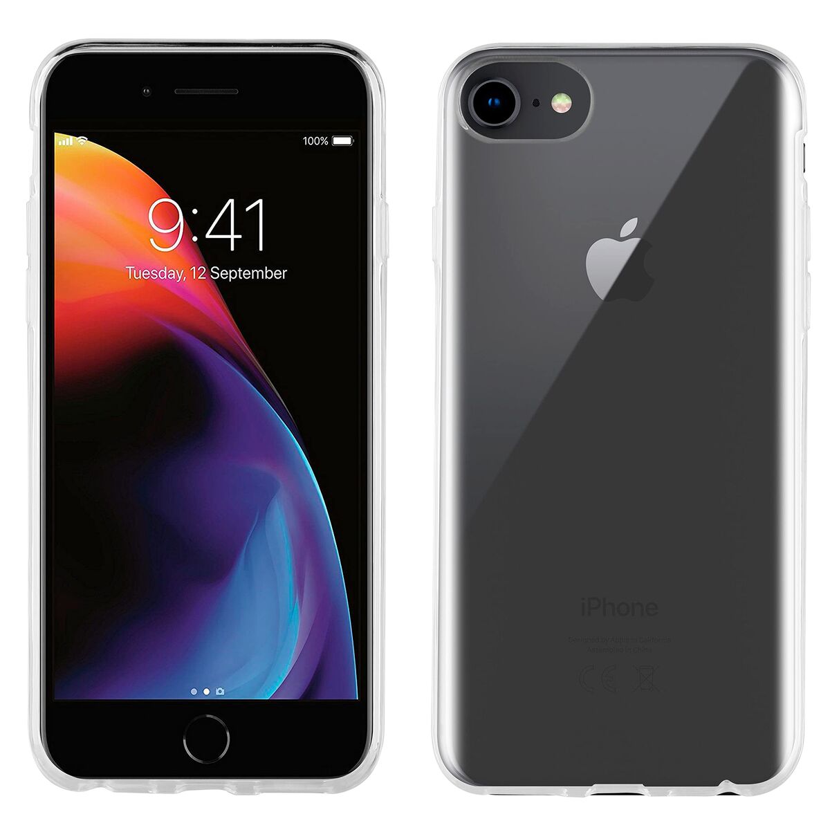 Bild von Mobile cover Muvit iPhone 7 | iPhone 8 | iPhone SE 2020 Black Transparent iPhone SE