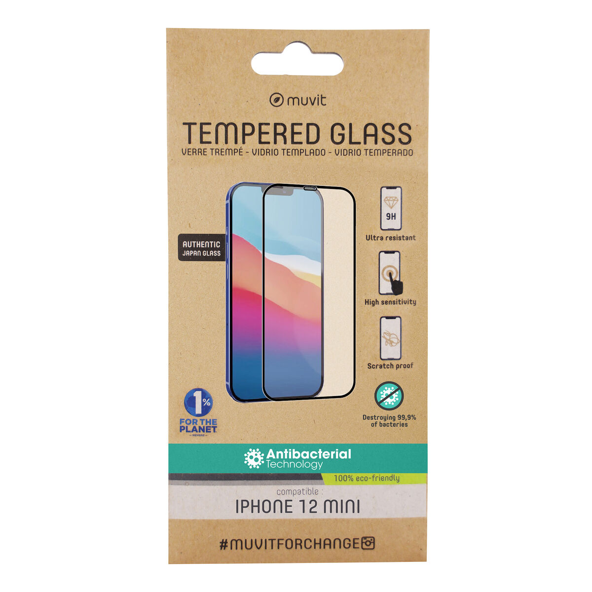 Picture of Mobile Screen Protector Muvit for Change iPhone 12 Mini iPhone 12 Mini