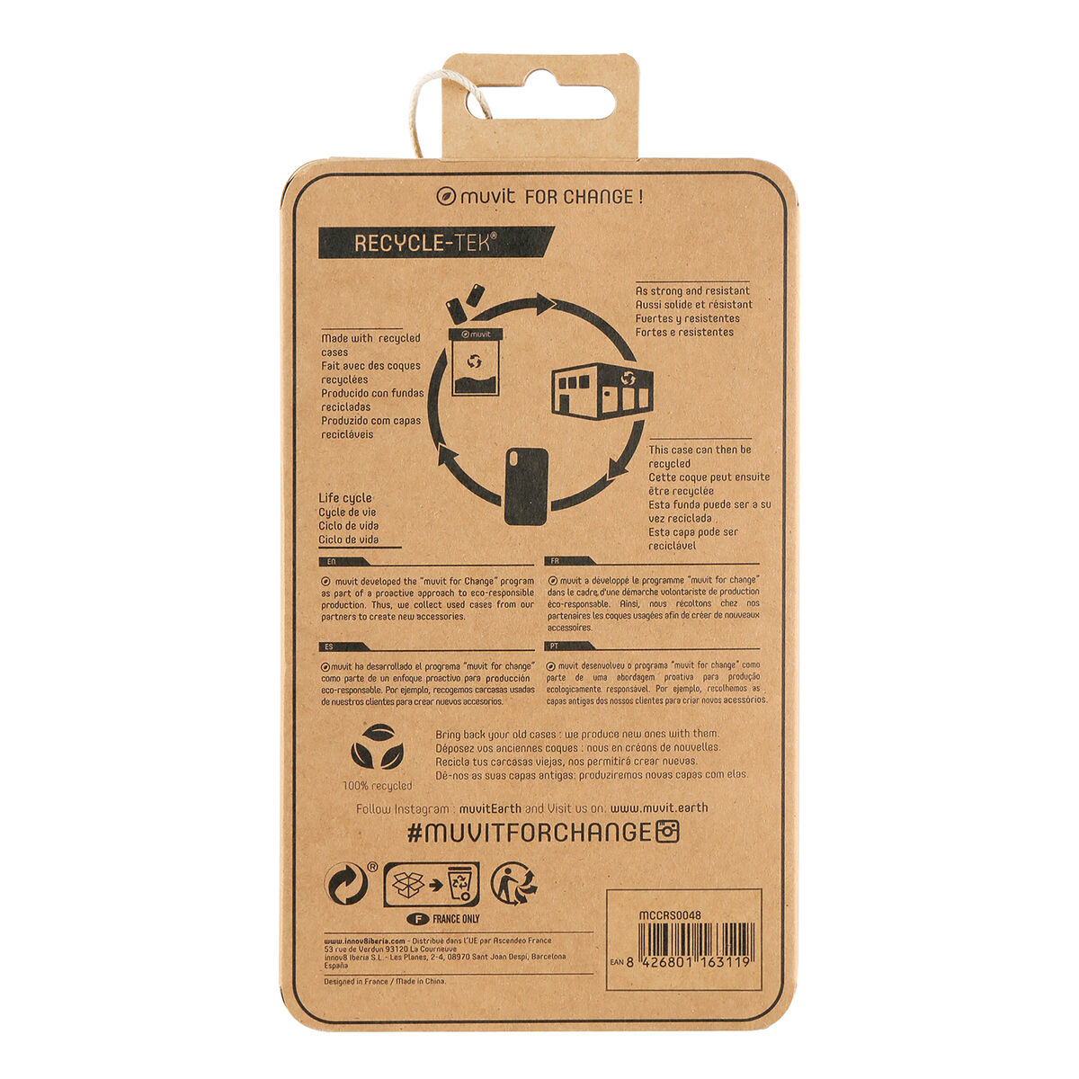 Image de Protection pour téléphone portable Muvit for Change iPhone 12 Pro Max Noir iPhone 12 Pro Max