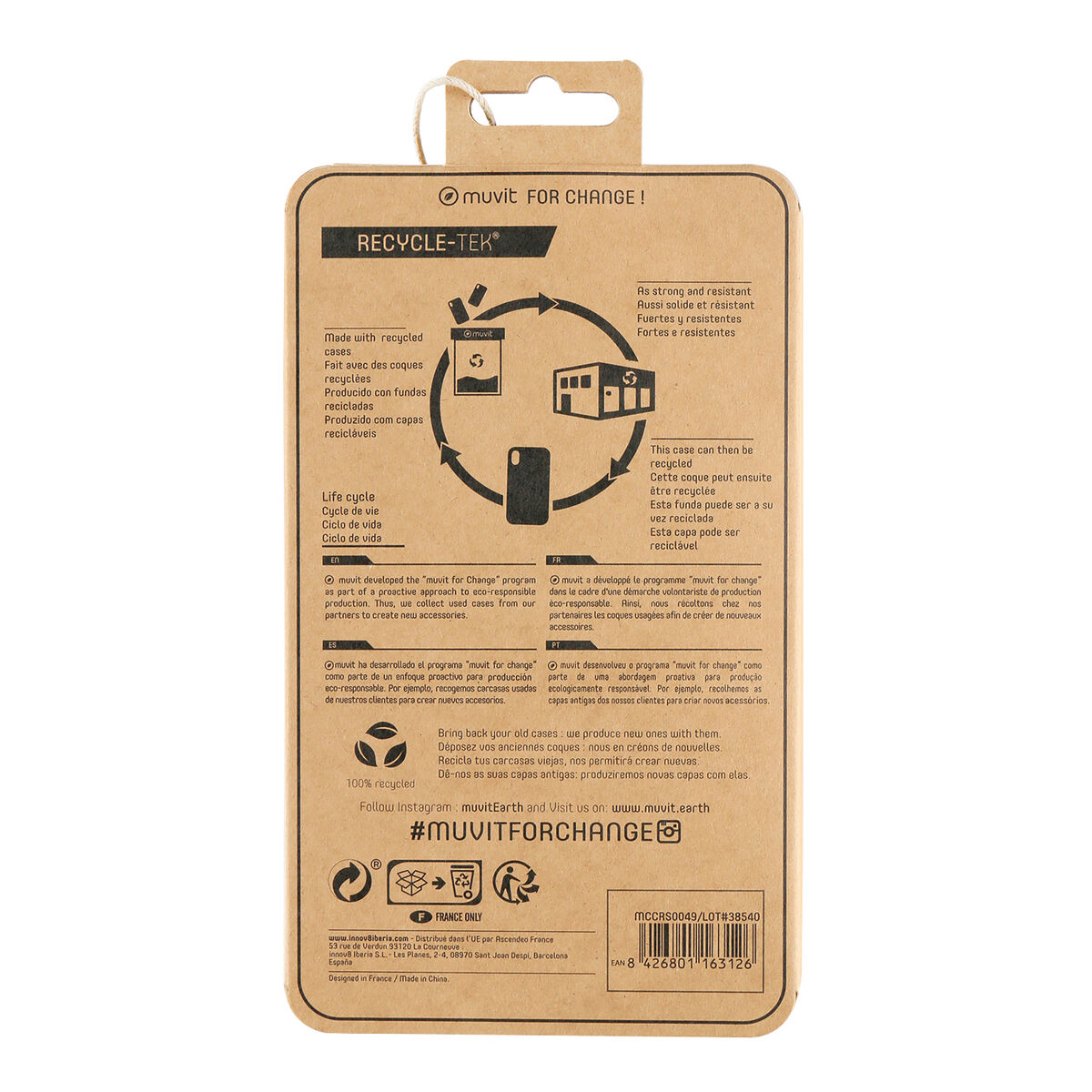 Image de Protection pour téléphone portable Muvit for Change iPhone 12 Pro Max Transparent