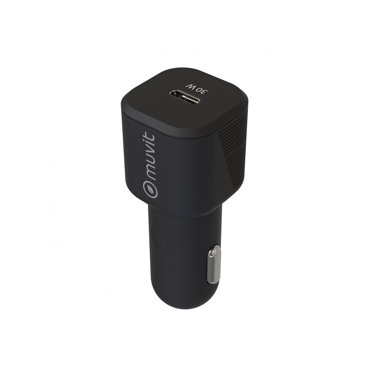 USB Car Charger Muvit Black 30 W