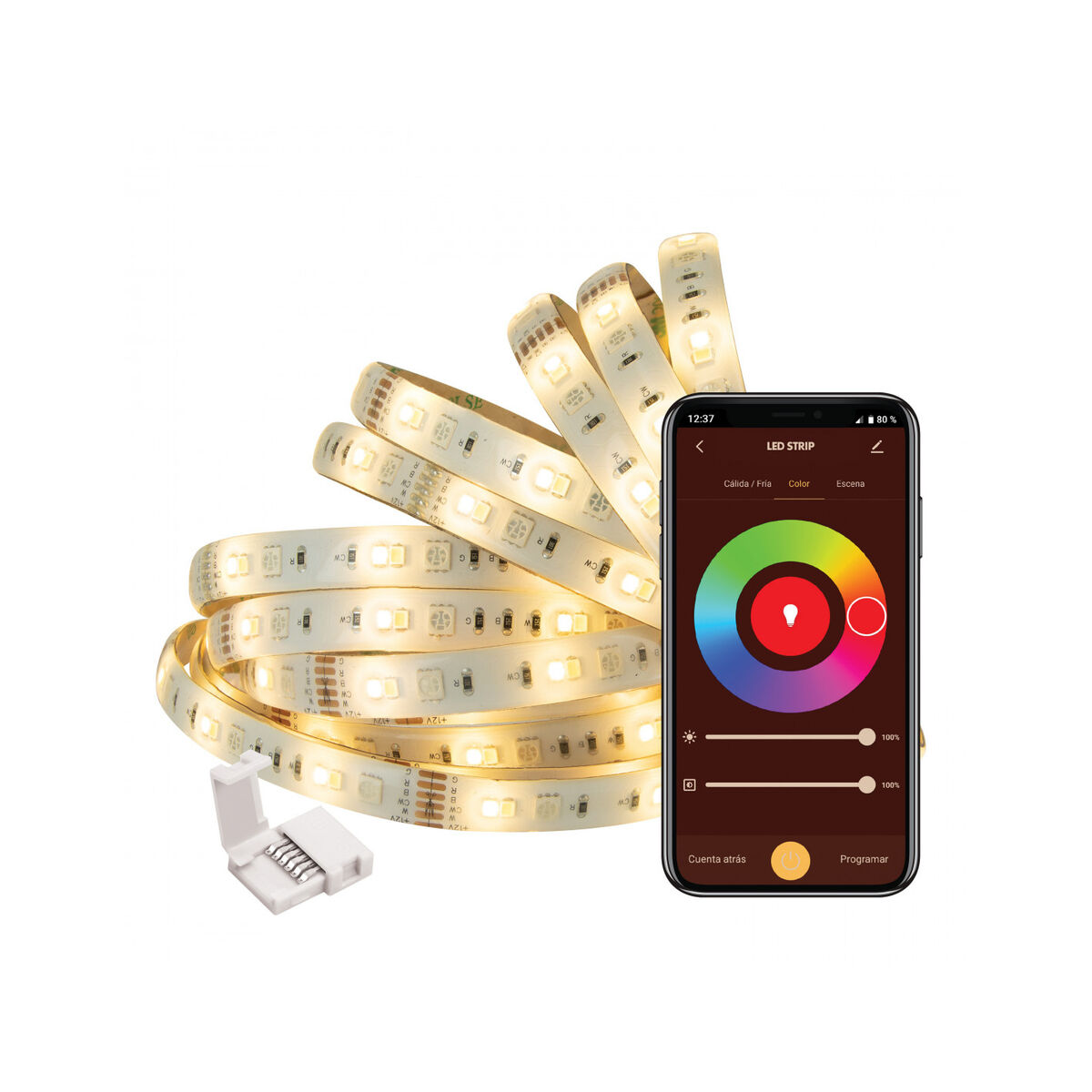 LED-strips Muvit iO Zwart Multicolour Gouden F 5 m