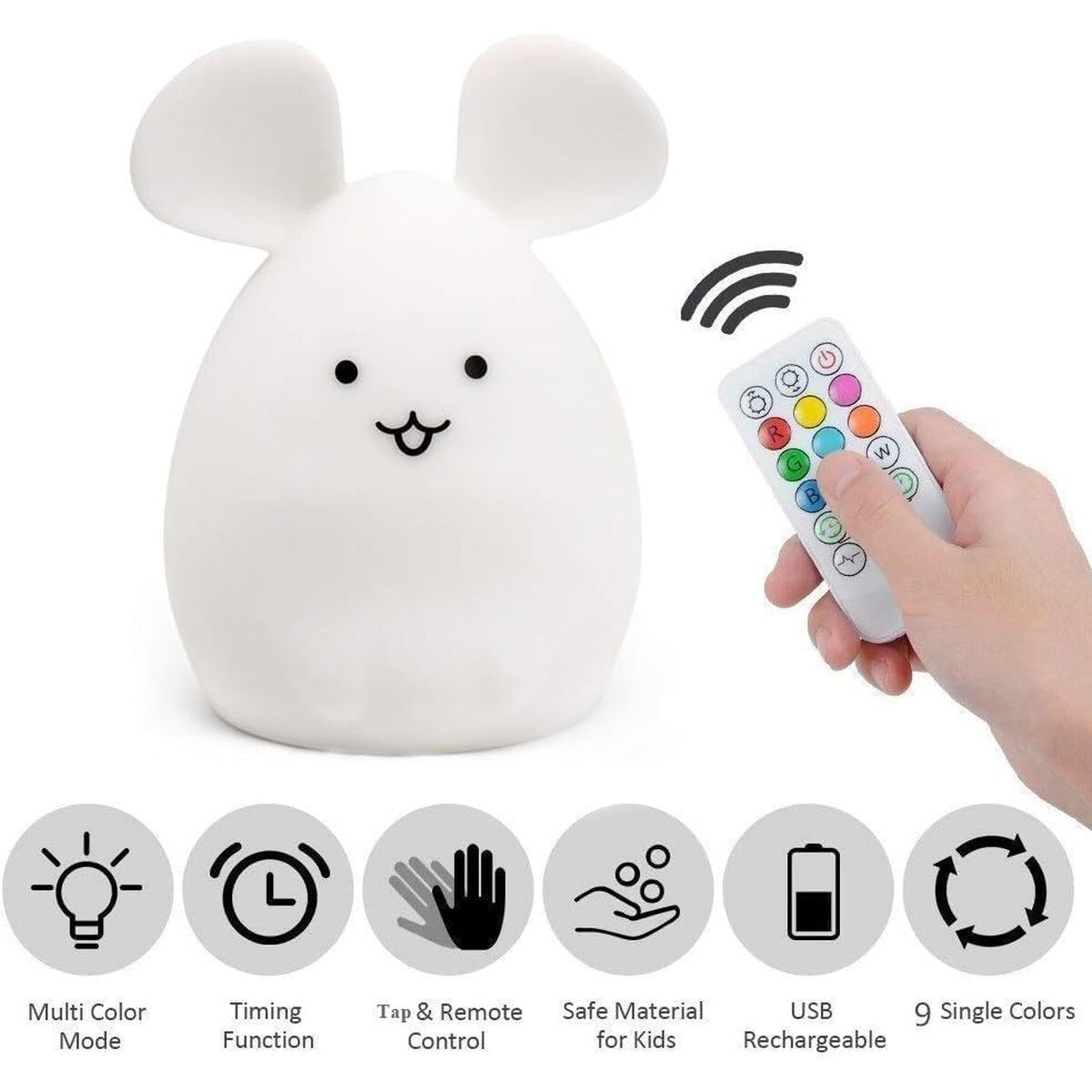Children’s lamp with Bluetooth speaker Muvit Mouse