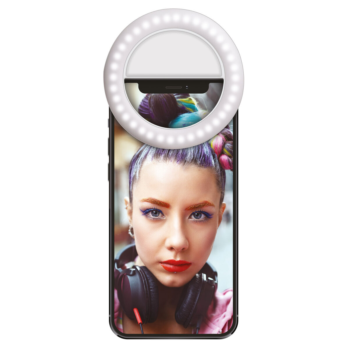 Image de Rechargeable Selfie Ring Light Muvit MWCHL0007 White