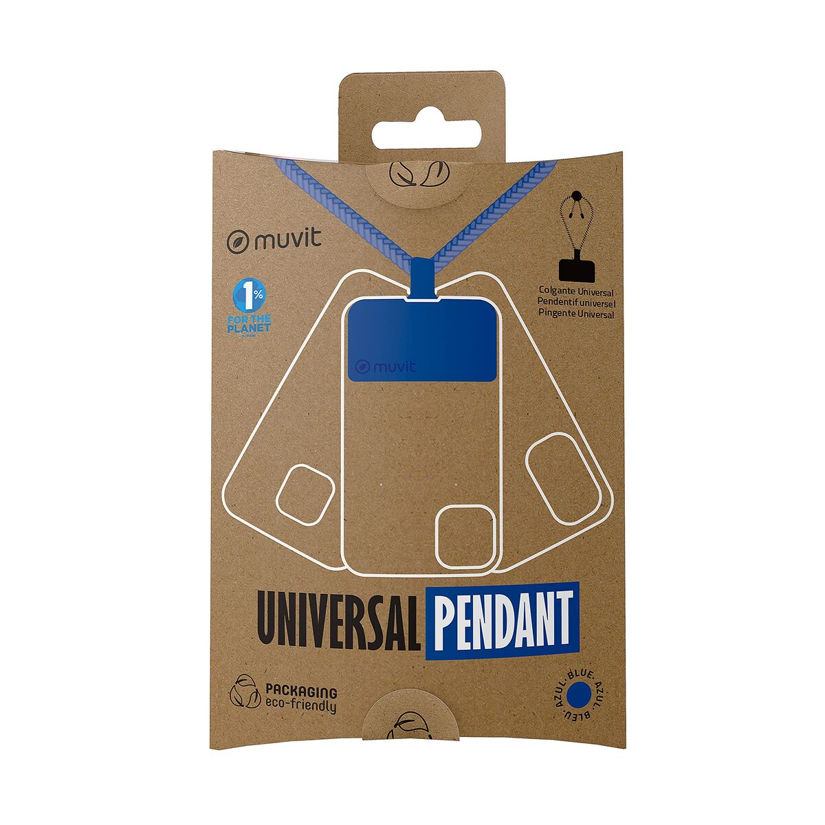 Obrazek Mobile Phone Lanyard Muvit Blue