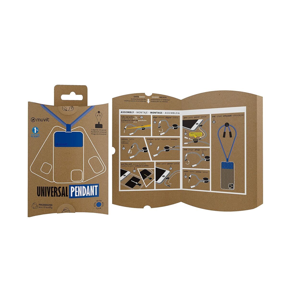 Obrazek Mobile Phone Lanyard Muvit Blue