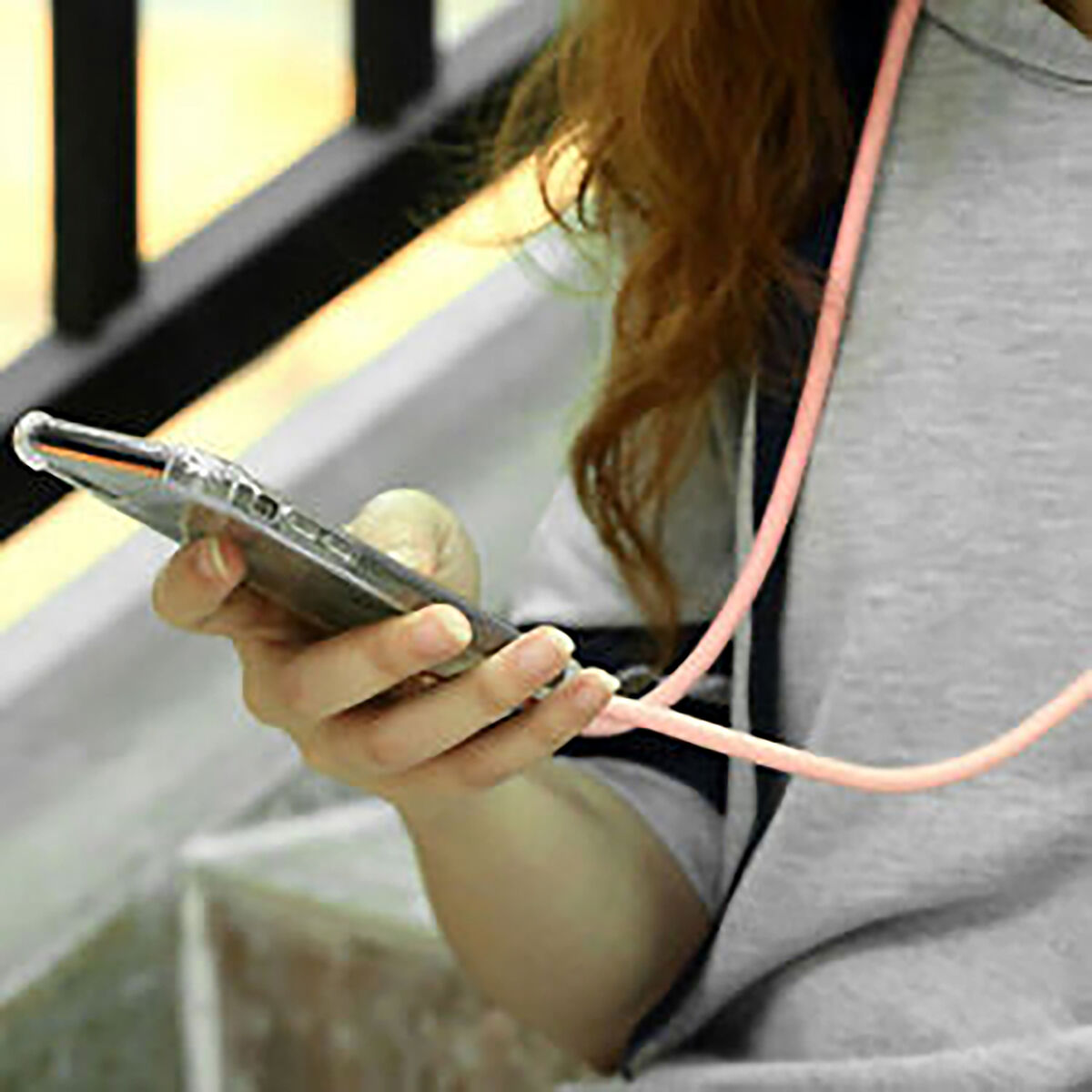 Image de Mobile Phone Lanyard Muvit for Change Pink