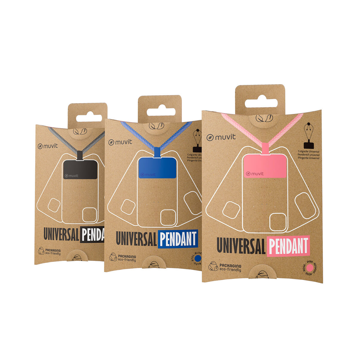 Image de Mobile Phone Lanyard Muvit for Change Pink