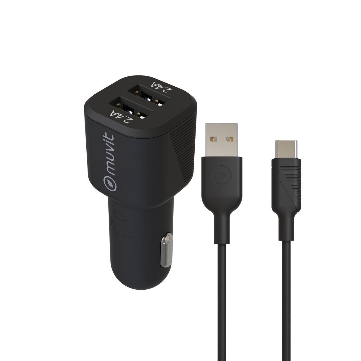 Image de Car Charger Muvit for Change 1,2 m Black
