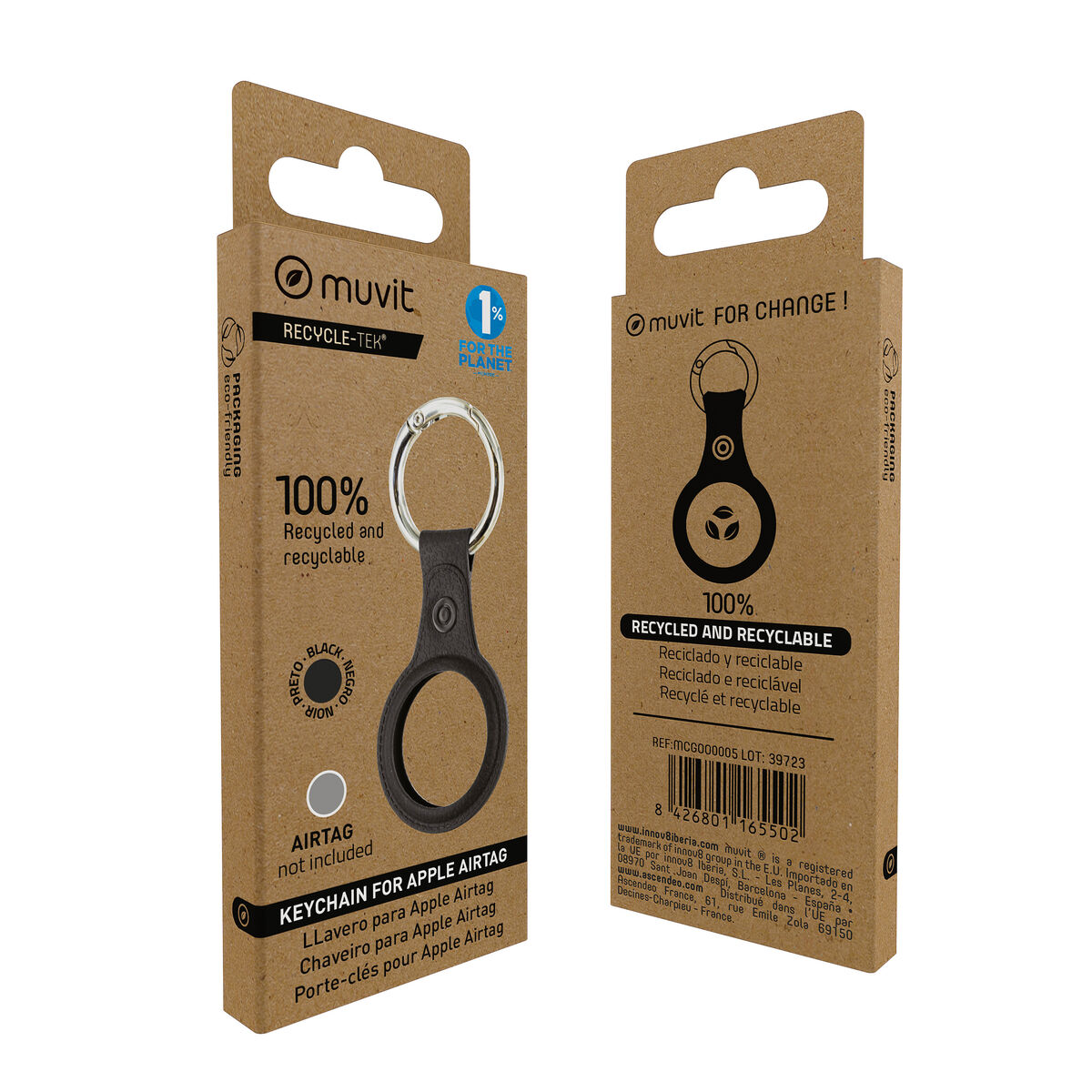 Picture of Keychain Muvit for Change Black Case AirTag