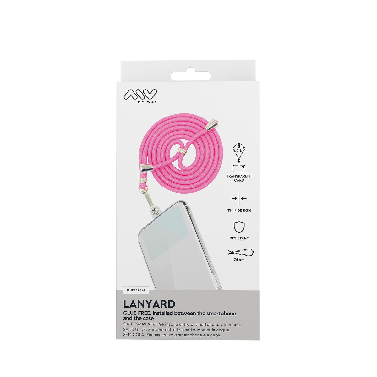 Image de Mobile Phone Lanyard Myway Pink